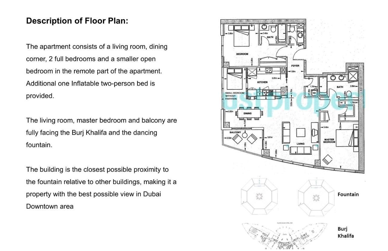 Elite Royal Apartment - Full Burj Khalifa & Fountain View - Brilliant - 2 Bedrooms & 1 Open Bedroom Without Partition Dubai Luaran gambar